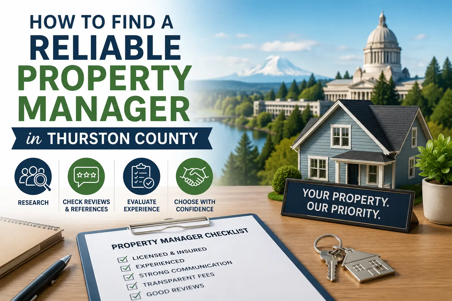 Rental home in Thurston County WA representing property management services in Olympia, Lacey, and Tumwater