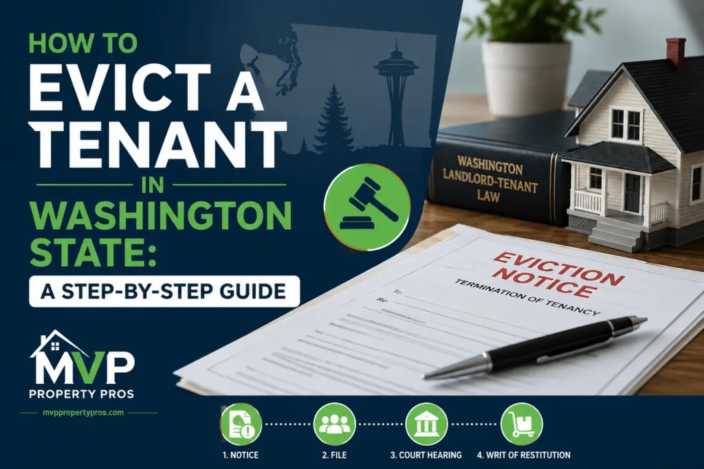 Rental home in Olympia WA illustrating the tenant eviction process under Washington State just-cause law