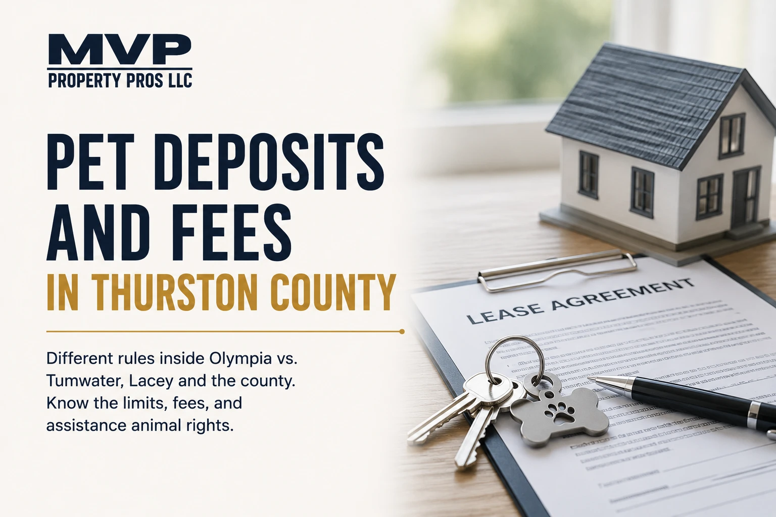 Pet Deposits, Pet Rent and Assistance Animals What Olympia Landlords Can and Cannot Charge
