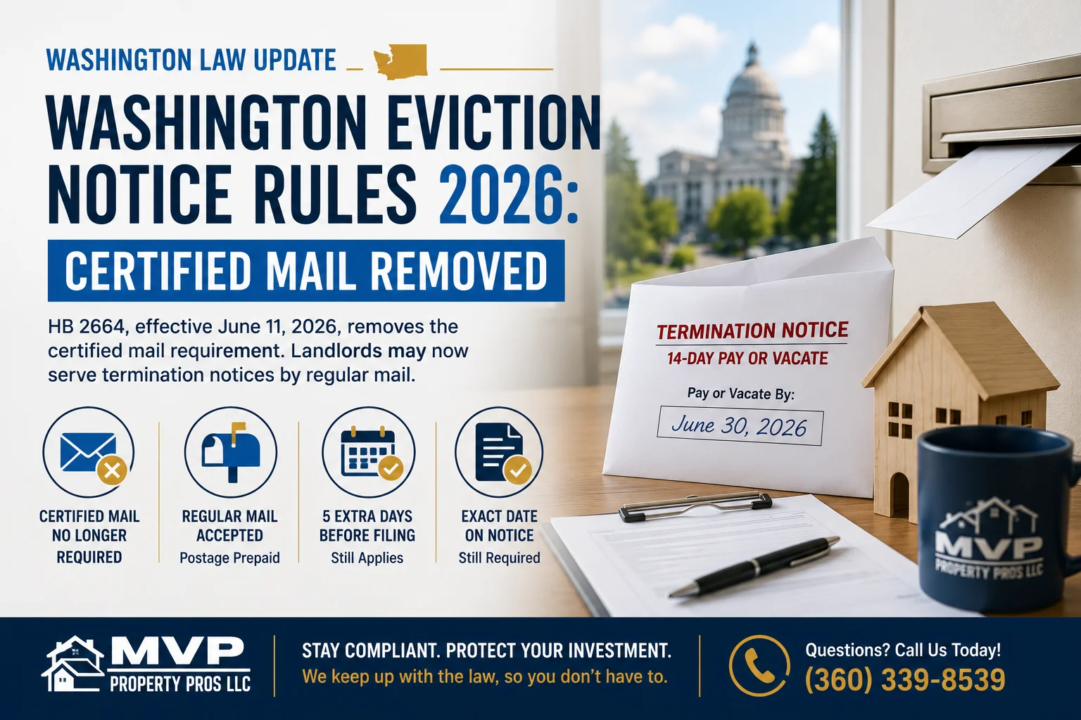 washington eviction notice certified mail